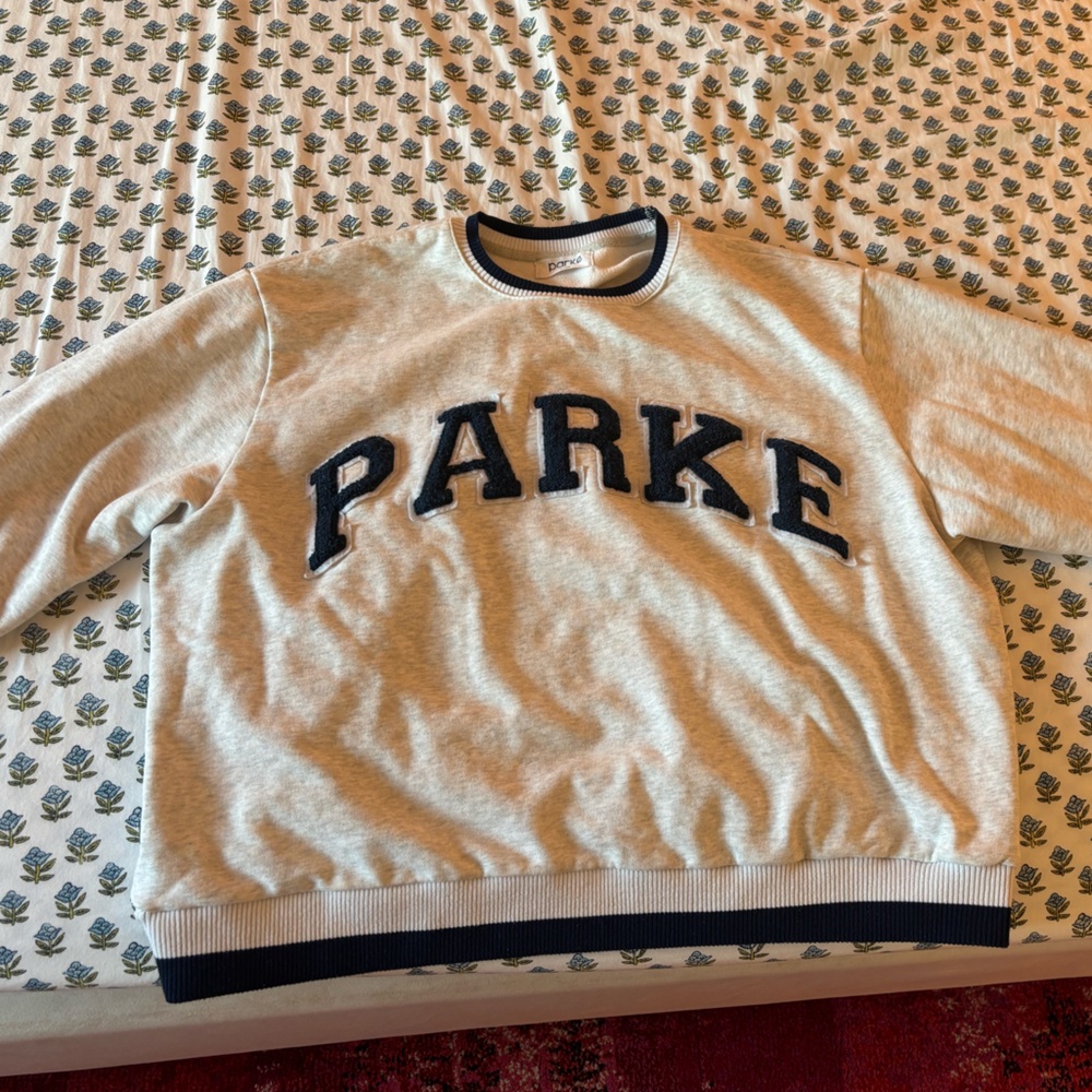 Parke White and Blue Sweatshirt SOLD OUT online. Barely worn!